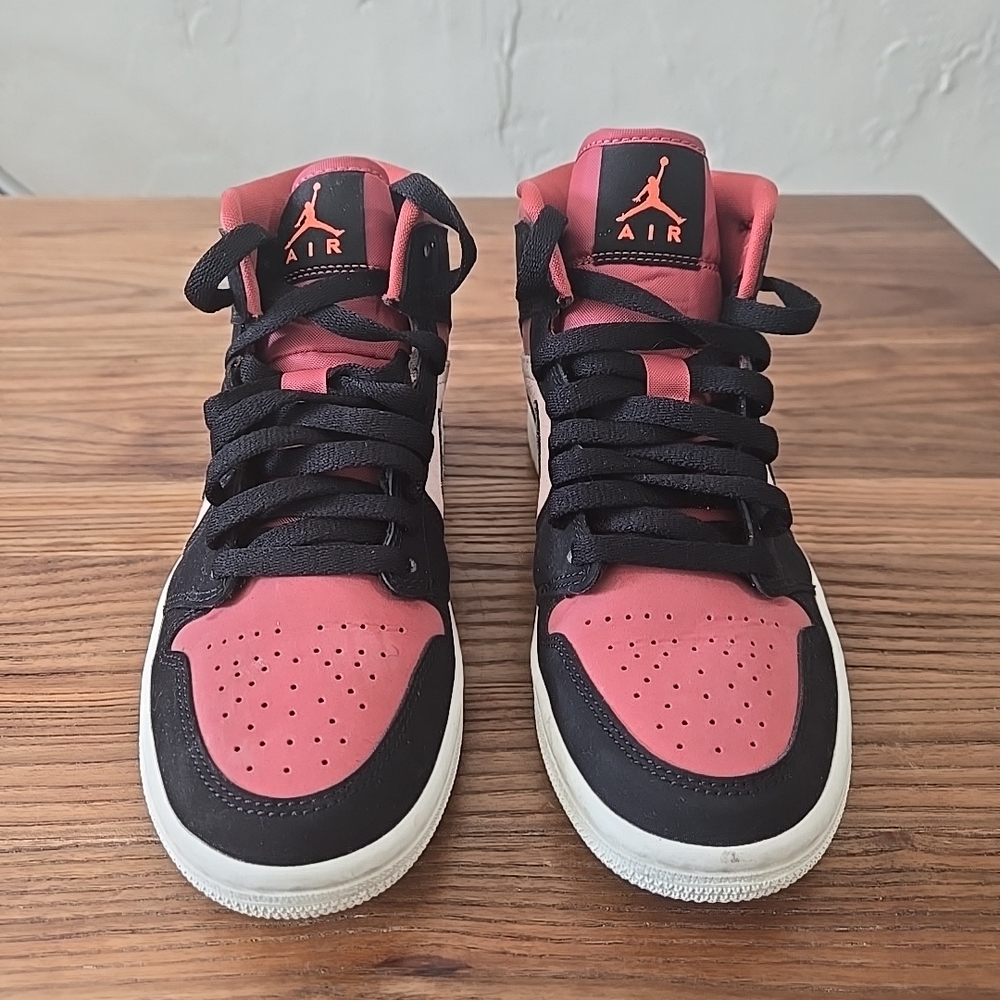 Jordan Women's Black and Pink Sneakers - Picture 5 of 12